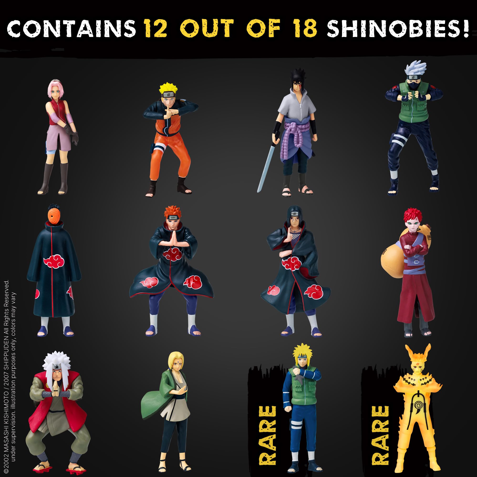 NARUTO フィギュアセット P M I Naruto ナルト 疾風伝 コレクティブル ミニフィギュア 12パック